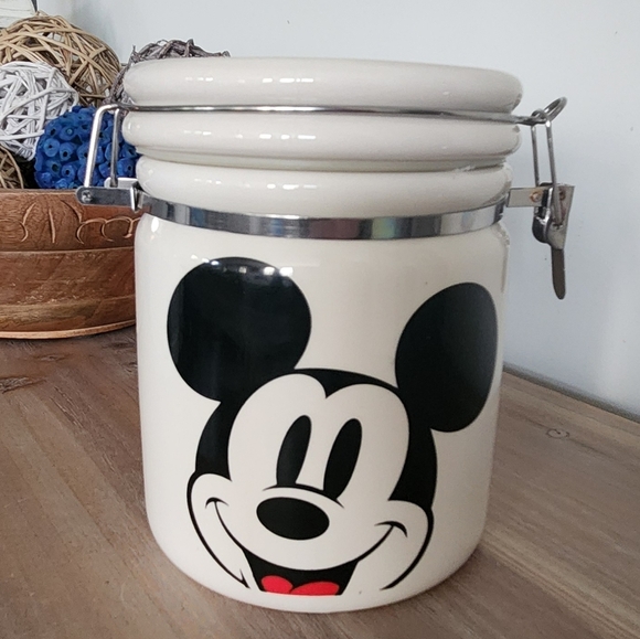 🐭 Disney Mickey Mouse Ceramic Canister – Storage Jar, Classic Design, Clean Con - Picture 3 of 14
